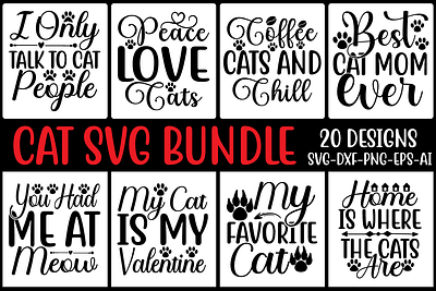 CAT SVG BUNDLE 3d animation graphic design logo motion graphics ui