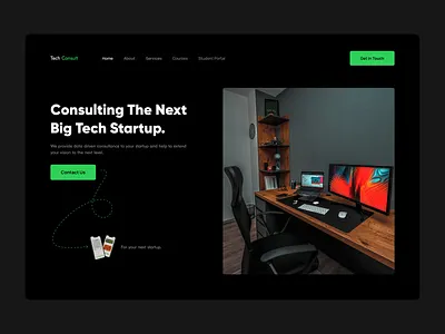 Tech Consultancy Landing Page clean consultancy design hero landing landing page minimal tech tech consultancy ui uiux ux web web design website website design
