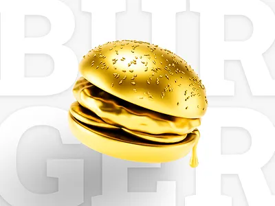 Best burger in town! 3d illustration 3d visualization art direction awards blender3d burger food golden