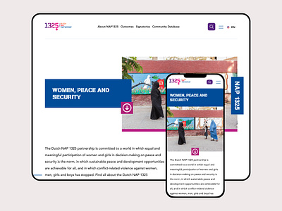 Equal and meaningful 👩 | The Dutch NAP1325 | design equal nap1325 rights ui ux website woman