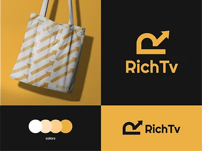RichTv Brand Identity Design brand designer brand identity branding crypto cryptocurrency design forex identity designer learning lettermark logo logo design logomark logotype designer platform smart mark stocks story telling trading logo typography
