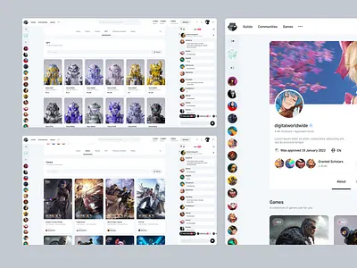 Score Milk – Guild Details blockchain btc clean crypto digital eth games gamimg media meta platform product social ui ux web white