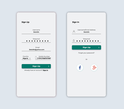 Simple sign up page dailyui design ui ux web