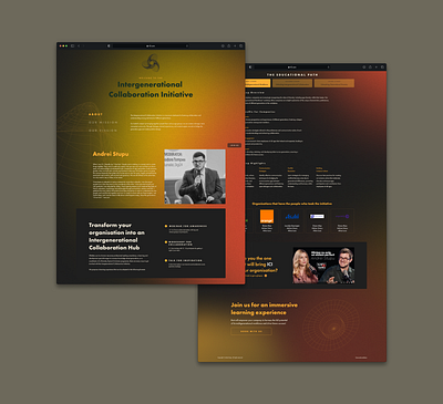 One-page website design project design gradients interface one page website presenting project startup ui ux web design website