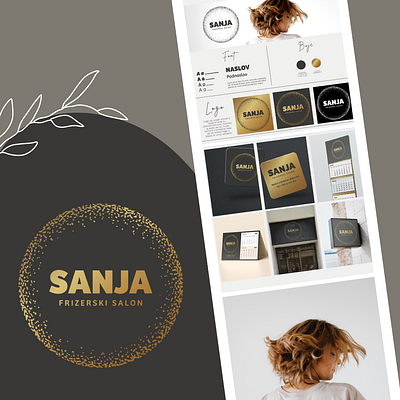 Hair saloon "Sanja" brand design brand identity branding branding design buisness card design graphic graphic design graphic design logo logo design