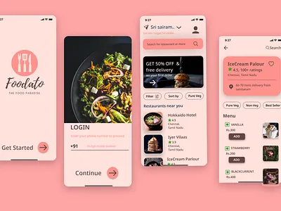 FOODATO animation branding graphic design logo ui