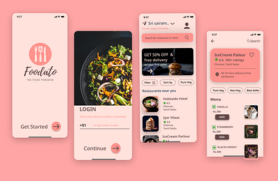 FOODATO animation branding graphic design logo ui