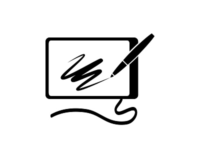 Digital monitor art icon web