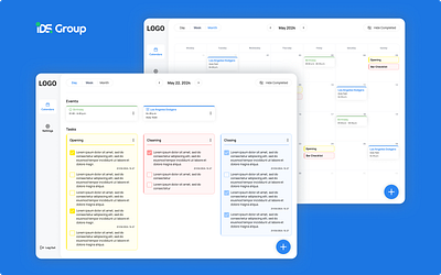 Bar Calendar design saas staff managment tool ui ux