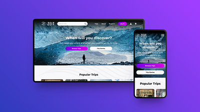 Zeit - a Time Travel Booking Company information architecture product design time travel ui ux