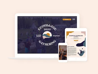 Global Ecovillage Network Gathering l Website mockup event ui ux