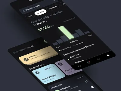 Hiring App android design animation 2d app branding dashboard design graphic design identity and branding illustration ios design logo ui user experience userinterface ux vector