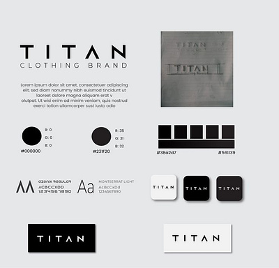 Titan clothing brand branding design logo logo presentation