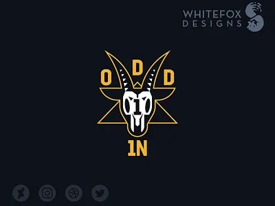 ODD 1 1N branding design goat logo vector