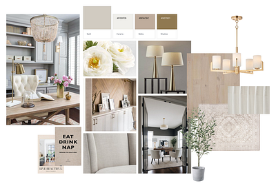 Transitional Home Office design interior design mood board office transitional