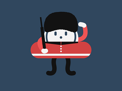 Hemisphere Noodleman - British Royal Guard character design illustra illustration royal guard