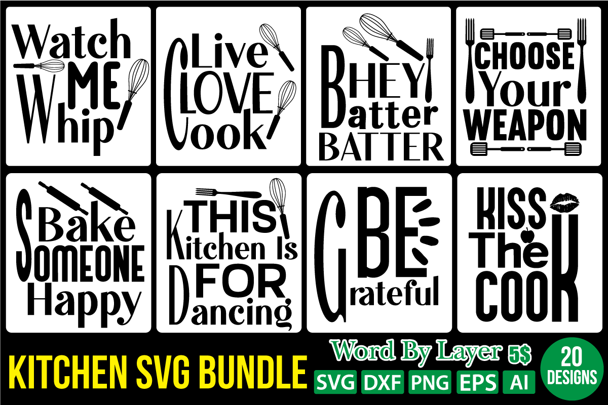 kitchen svg bundle by Asma GraphicPicker on Dribbble