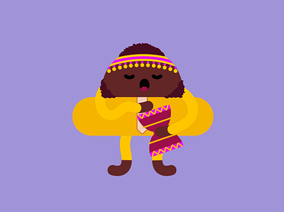 Hemisphere Noodleman - African african character design digital arts drum illustration