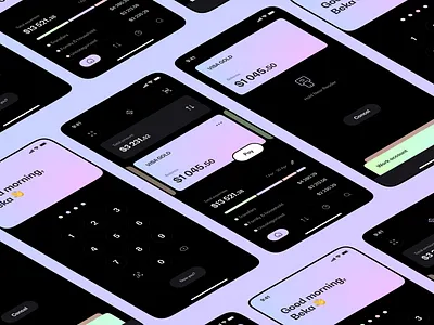 Dbank - Fintech Mobile App Concept Design app bank banking design figma finance fintech mobile app money paster style ui ui design ux ux design wallet