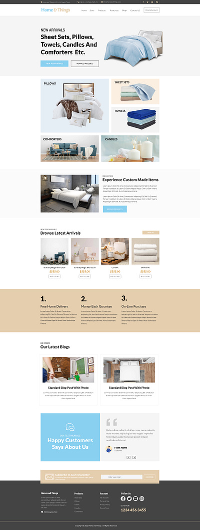 Home & Things Ecommerce Website Design with Figma branding graphic design logo ui