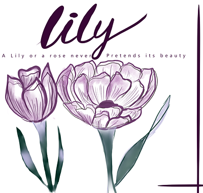 postcard - lily art digitalart digitalart illustration
