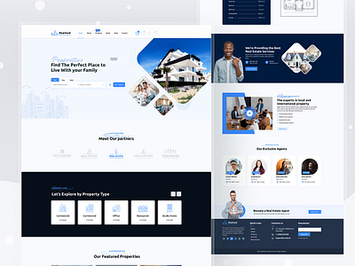 Real Estate Landing Page Design Concept agency apartment building house landing landing page real estate realtor rent residence residential single property