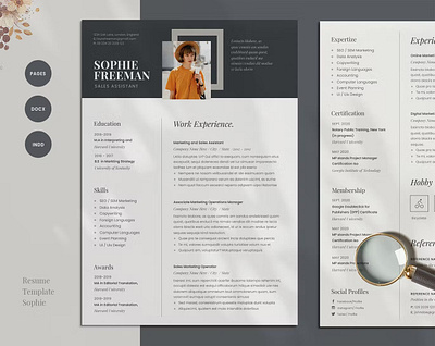 Resume Template a4 adobe indesign clean corporate cover cover letter curriculum cv design cv job cv template design illustration lebenslauf letter minimalist modern profesional cv resume resume design resume template