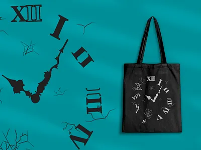 Bag a clock bag design design graphic design illustration lost a time needle numbers time