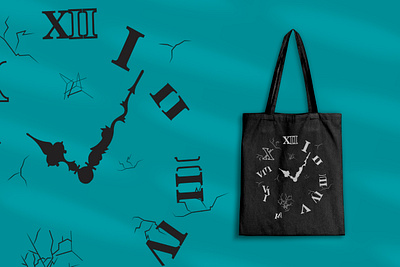 Bag a clock bag design design graphic design illustration lost a time needle numbers time