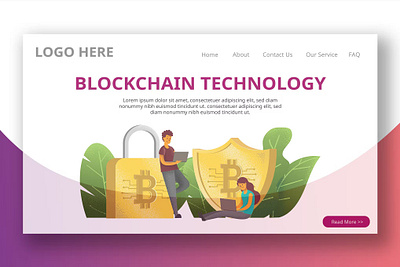 Cryptocurrency Security - Landing Page app branding cryptocurrency cryptocurrency security design illustration interface landing landing page media service onboarding page technology ui ui design ux ux design walkthrough web development website