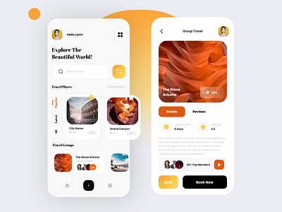 Travel Group Mobile App UI Design app design design figma mobile app travel app travel app travel group ui ux