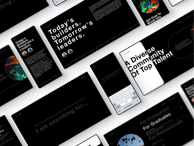 community for talents | landing page black branding bright community contrast design graphic design love minimalism modern search talent tech texture type typography ui uiux web webdesign