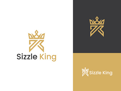 Sizzle King Logo Design branding creative logo custom logo k letter logo king letter logo logo modern logo s letter logo