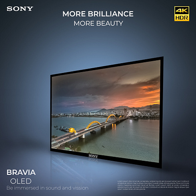 SONY BRAVIA OLED ad graphic design photoshop poster social media ad