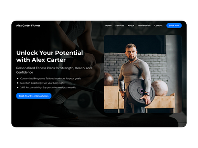 Fitness trainer webdesign design fitness trainer ui ux uxui webdesign webdesigner website