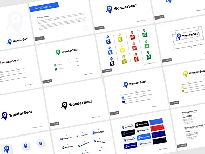 Brand Guidelines Design for WanderSeat brand guidelines brand identity branding creative dribbble illustrator logo logo inspirations mark minimal modern place tourism travel vector world