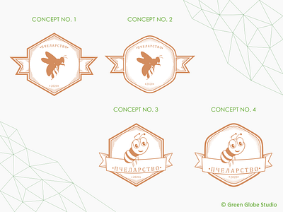 Beekeeping Logo Concepts (Costumer's Order) bee beekeeping branding company graphic design honey logo