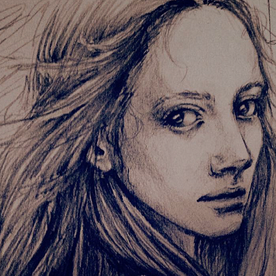 Portrait 01 girl illustration illustrator pencil drawing portrait woman