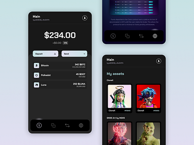 Web3 wallet - Concept app branding concept design gradient illustration ui ux