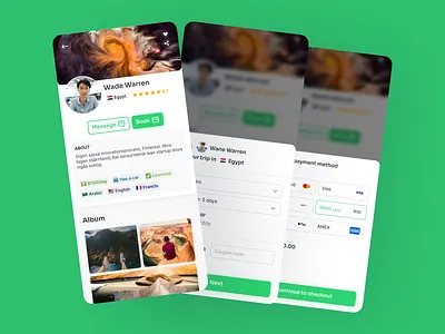 Get guide, guide profile design mobile mobile design tourist ui uiux user experience user interface userinterface ux