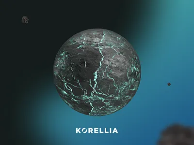 Korellia planet - Incentivized testnet 3d branding concept design planet