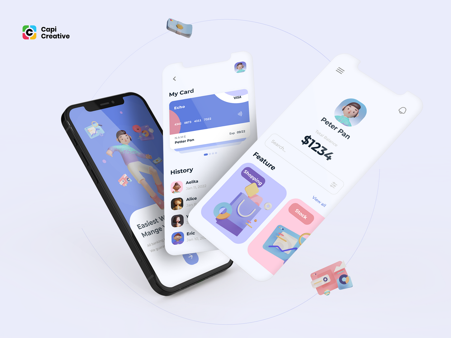 Finance UI Concept by Capi Product on Dribbble