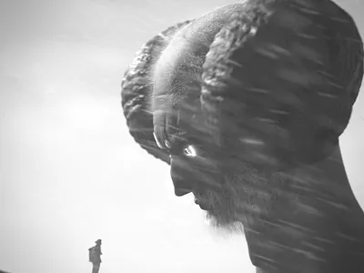 Unexpected Encounter 3d art b3d blender blender3d character design giant horn illustration snow