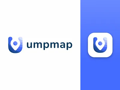 Umpmap | Traveler minimal Logo & Icon Design brand branding colorful logo flat logo fresh gradient logo icon illustration logo design minimal logo modern logo startup company tourist travel traveling vector