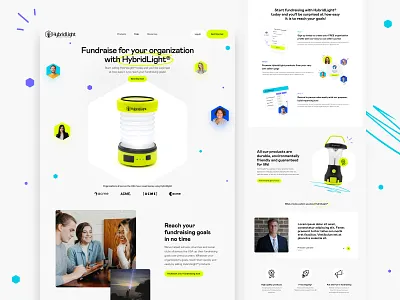 Fundraising Landing Page homepage agency app branding design ecom ecommerce fundraising homepage illustration landing landing page logo marketing one page one pager shop ui ux web