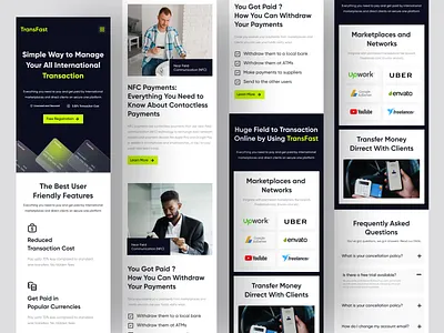 Fintech - TransFast Credit Card Landing Page b2b credit card finance fintech maruf money transfer responsive saas uiux