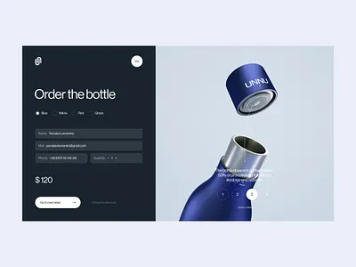 Water Bottle UNNU product design uxui design
