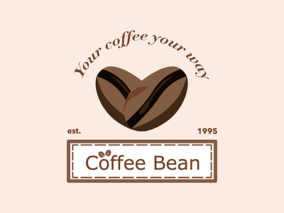 Coffee shop logo design for Coffee bean branding design graphic design icon illustration logo minimal print vector vintage