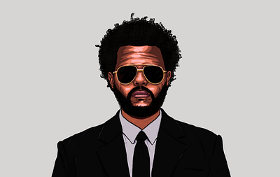 the weeknd cartoon draw face famous portrait portrait draw the weeknd
