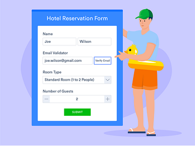 E-mail Validator Widget Design adobeillustrator banner design branding createform design form headerbanner illustration jotform pool summer vector widget widgetdesign